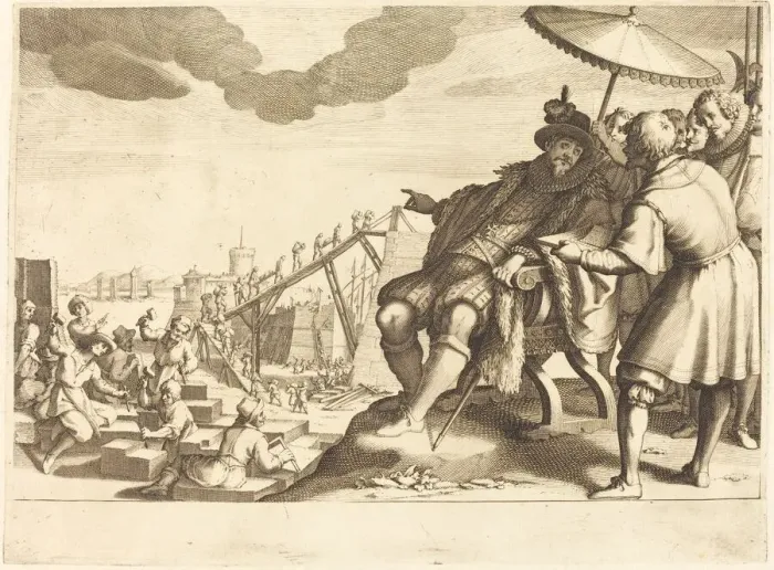 Framed Print : Construction and Fortification of the Port of Livorno, c. 1614. Creator: Jacques Callot Framed Print : Construction and Fortification of the Port of Livorno, c. 1614. Creator: Jacques Callot