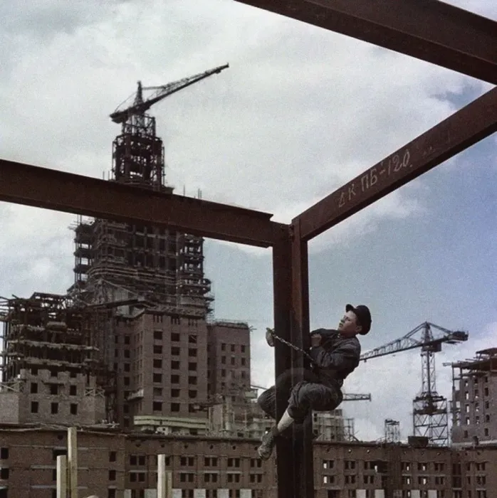 Framed Print : The construction of the main building of Moscow State University on Lenin Hills Artist: Anonymous Framed Print : The construction of the main building of Moscow State University on Lenin Hills Artist: Anonymous