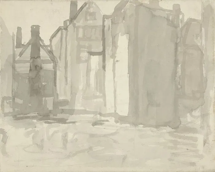 Framed Print : Construction site Sint Agnietenstraat in Amsterdam, 1903. Creator: George Hendrik Breitner Framed Print : Construction site Sint Agnietenstraat in Amsterdam, 1903. Creator: George Hendrik Breitner