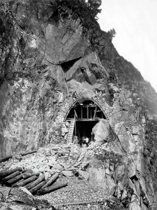 Framed Print : Construction of a Tunnel N 38 at Verst 38, 1900-1904. Creator: Unknown Framed Print : Construction of a Tunnel N 38 at Verst 38, 1900-1904. Creator: Unknown