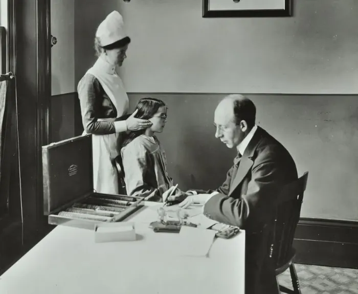 Framed Print : Consulting Room, Norwood School treatment centre, London, 1911 Framed Print : Consulting Room, Norwood School treatment centre, London, 1911