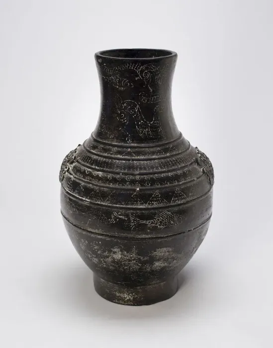 Framed Print : Container in the Form of an Ancient Bronze Jar (hu), Warring States period (475-221 B. C. ) Framed Print : Container in the Form of an Ancient Bronze Jar (hu), Warring States period (475-221 B. C. )