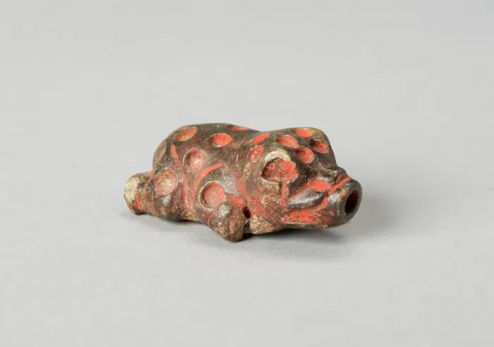 Framed Print : Container for Lime in the Shape of a Frog, c. A. D. 600 / 1000. Creator: Unknown Framed Print : Container for Lime in the Shape of a Frog, c. A. D. 600 / 1000. Creator: Unknown