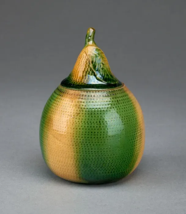 Framed Print : Container in the shape of a pear, Staffordshire, c. 1765 Framed Print : Container in the shape of a pear, Staffordshire, c. 1765