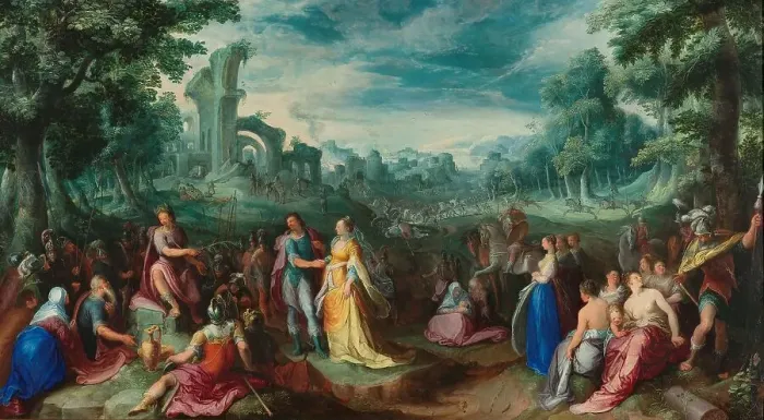 Framed Print : The Continence of Scipio, 1600. Creator: Karel van Mander I Framed Print : The Continence of Scipio, 1600. Creator: Karel van Mander I