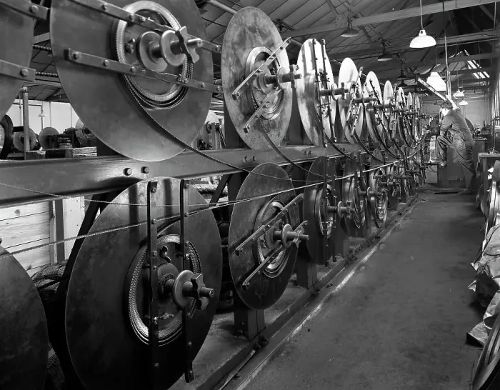 Framed Print : Continuous bandsaw blades, Slack Sellers & Co Ltd, Sheffield, South Yorkshire, 1963 Framed Print : Continuous bandsaw blades, Slack Sellers & Co Ltd, Sheffield, South Yorkshire, 1963