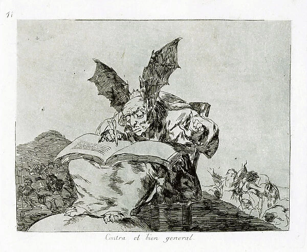 Contra el bien general (Against the common good). Plate 71 from The Disasters of War (Los Desastros de la Guerra), 1810-1820. Artist: Goya, Francisco, de (1746-1828)
