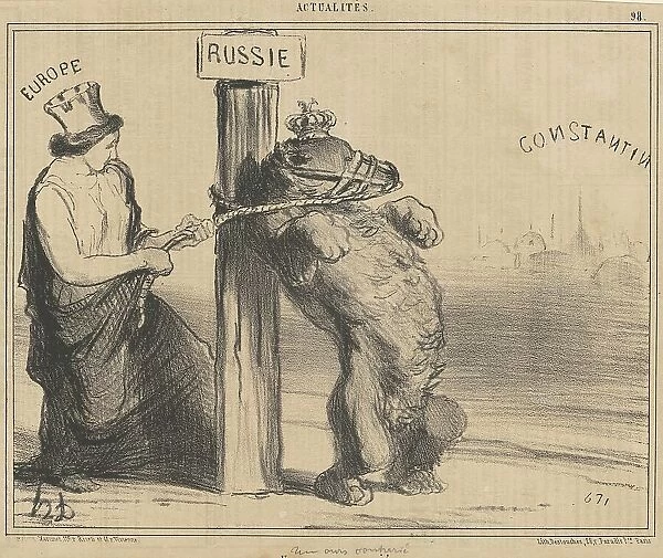 Un ours contrarié, 19th century. Creator: Honore Daumier