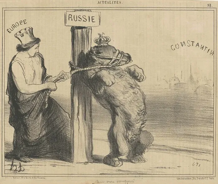 Framed Print : Un ours contrarié, 19th century. Creator: Honore Daumier