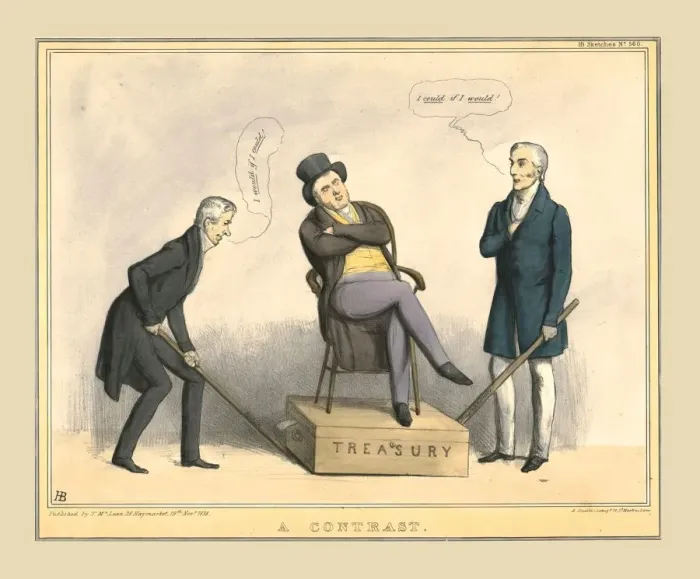 Framed Print : A Contrast, c1838. Creator: Unknown Framed Print : A Contrast, c1838. Creator: Unknown