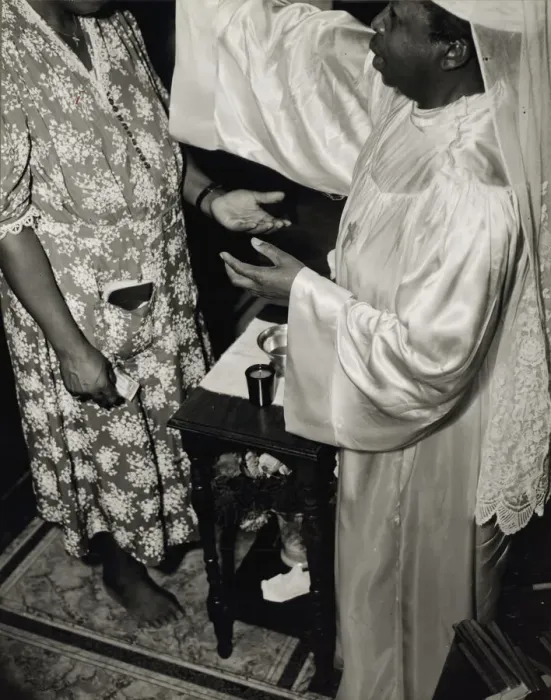 Framed Print : Contributions are made by all who receive the blessing and annointment... Washington, D.C. 1942. Creator: Gordon Parks Framed Print : Contributions are made by all who receive the blessing and annointment... Washington, D.C. 1942. Creator: Gordon Parks