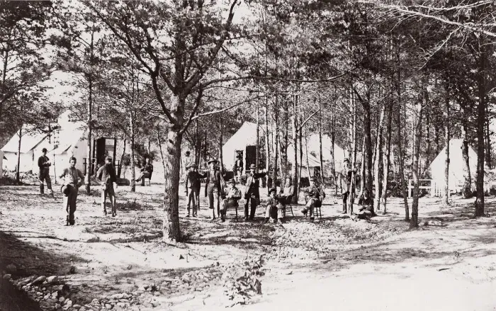 Framed Print : Convalescent Camp near Alexandria, 1861-65. Creator: Unknown Framed Print : Convalescent Camp near Alexandria, 1861-65. Creator: Unknown