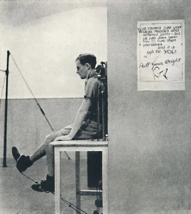 Framed Print : Convalescent Hospital - Pulling his weight, 1941. Artist: Cecil Beaton Framed Print : Convalescent Hospital - Pulling his weight, 1941. Artist: Cecil Beaton