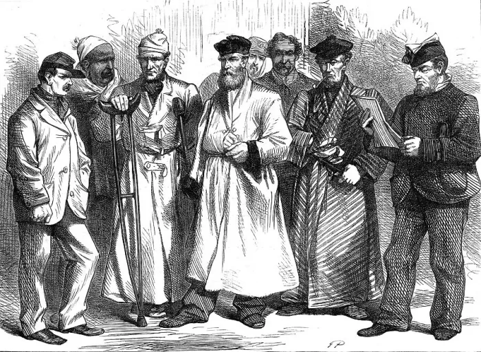 Framed Print : Convalescent soldiers at the Protestant Ambulance, Bordeaux, 1871. Creator: Unknown Framed Print : Convalescent soldiers at the Protestant Ambulance, Bordeaux, 1871. Creator: Unknown