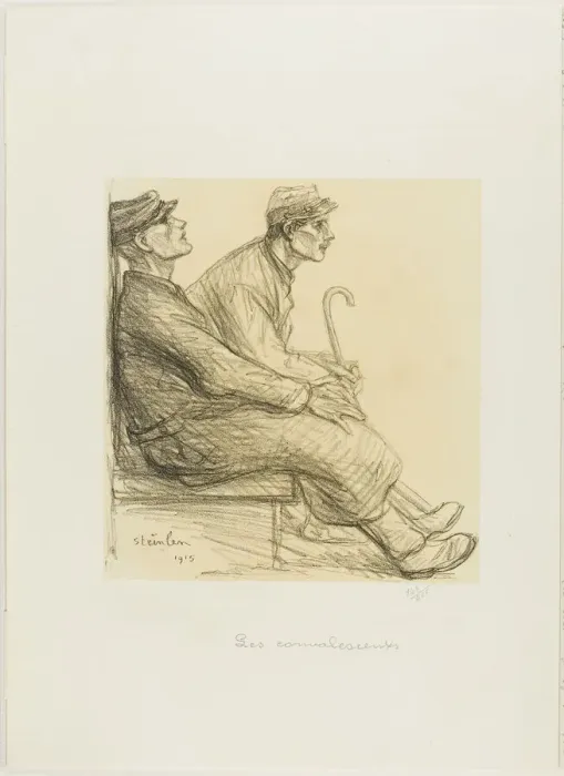 Framed Print : The Convalescents, plate two from Actualites, 1915, published May 1915 Framed Print : The Convalescents, plate two from Actualites, 1915, published May 1915