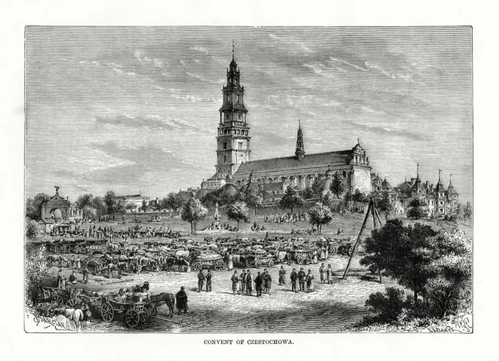 Framed Print : Convent of Czestochowa, Poland, 1879. Artist: C Laplante Framed Print : Convent of Czestochowa, Poland, 1879. Artist: C Laplante