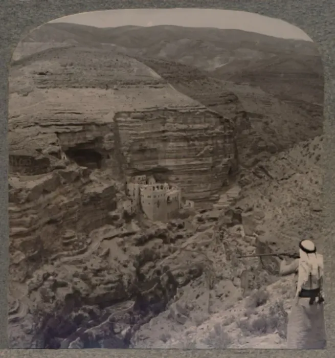 Framed Print : Convent of Elijah. Bedouins shooting, c1900 Framed Print : Convent of Elijah. Bedouins shooting, c1900