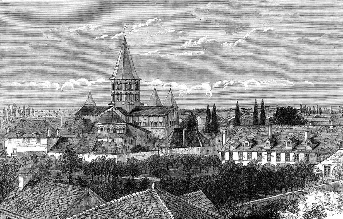 Framed Print : Convent and Garden of the Apparition, Paray-le-Monial, 1873. Creator: Unknown Framed Print : Convent and Garden of the Apparition, Paray-le-Monial, 1873. Creator: Unknown