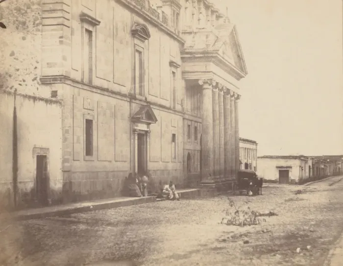 Framed Print : [Convent in La Cruz], 1867. Creator: Francois Aubert