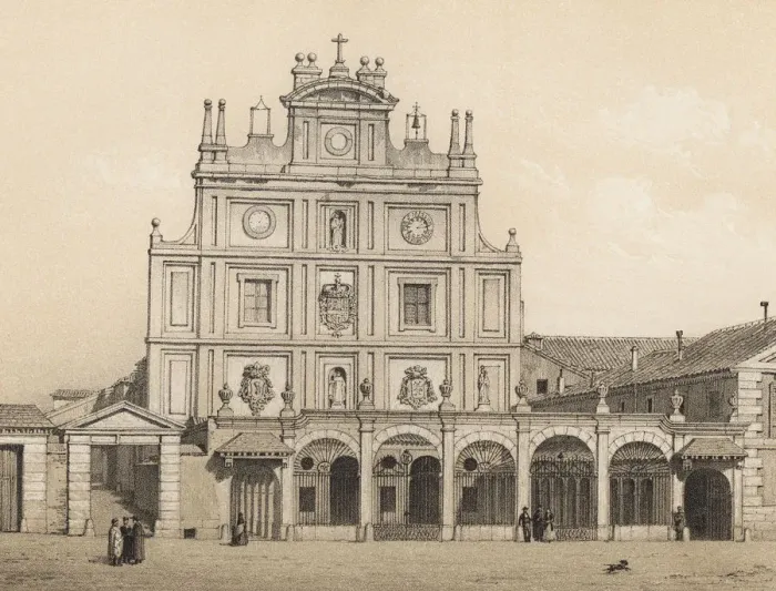 Framed Print : Convent of Our Lady of Atocha (now Basilica), engraving, 1870 Framed Print : Convent of Our Lady of Atocha (now Basilica), engraving, 1870