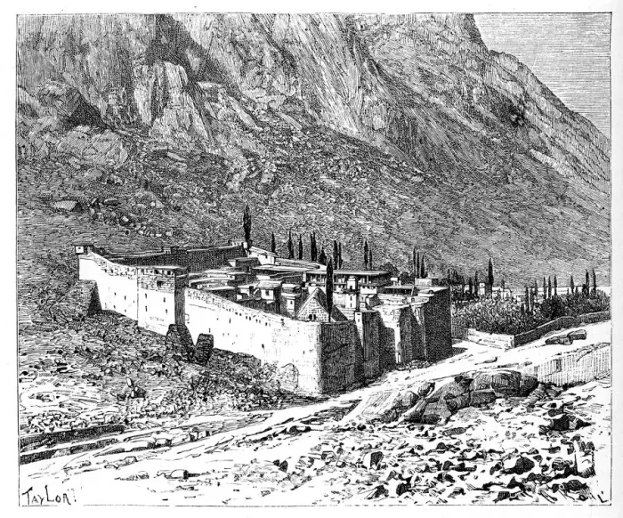 Framed Print : The Convent of St Catherine, Mount Sinai, Egypt, 1895 Framed Print : The Convent of St Catherine, Mount Sinai, Egypt, 1895