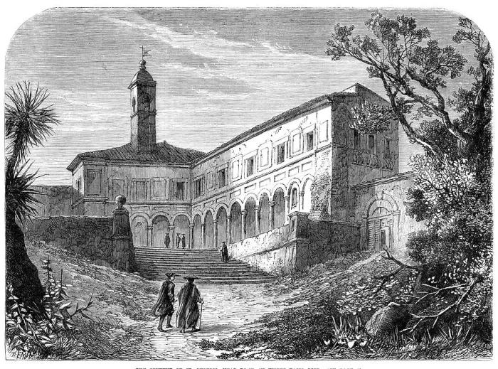 Framed Print : The Convent of St. Onofrio, near Rome, in which Tasso died, 1864. Creator: Mason Jackson Framed Print : The Convent of St. Onofrio, near Rome, in which Tasso died, 1864. Creator: Mason Jackson