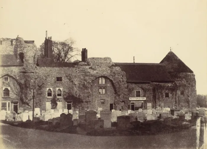 Framed Print : Conventual Buildings, Bury, 1858. Creator: Alfred Capel-Cure Framed Print : Conventual Buildings, Bury, 1858. Creator: Alfred Capel-Cure