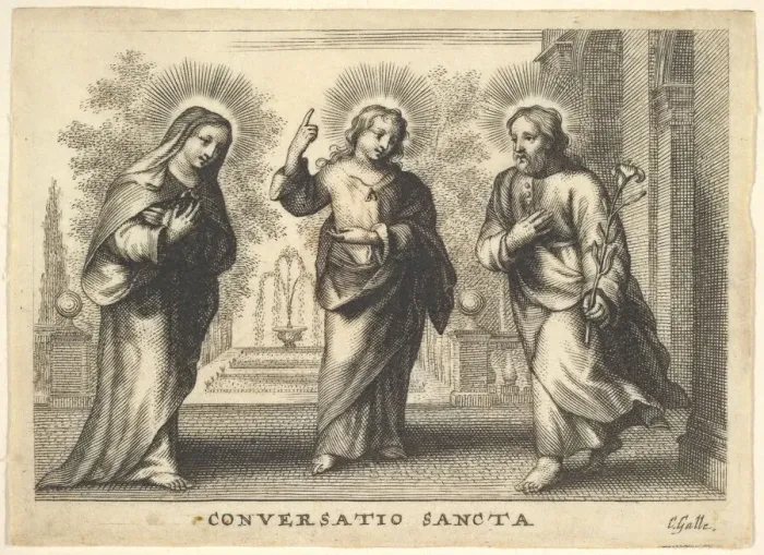 Framed Print : Conversatio sancta. Creator: Cornelis Galle I Framed Print : Conversatio sancta. Creator: Cornelis Galle I