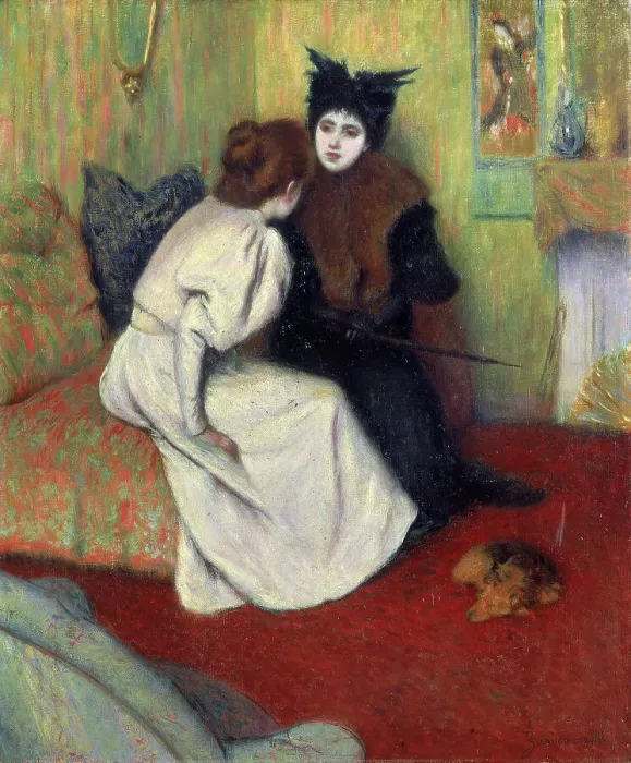 Framed Print : The Conversation, 1895 Framed Print : The Conversation, 1895