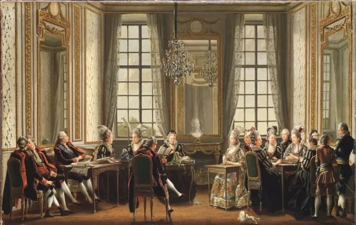 Framed Print : Conversation at Drottningholms Palace, 1779 Framed Print : Conversation at Drottningholms Palace, 1779