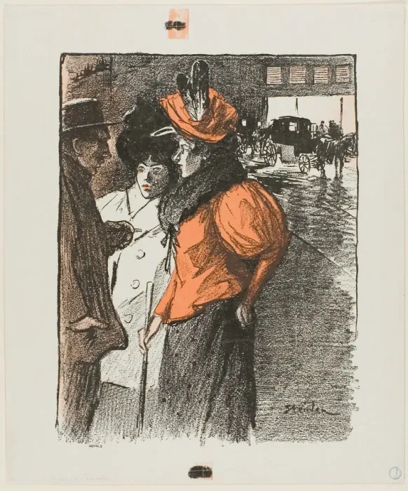 Framed Print : Conversation, n. d. Creator: Theophile Alexandre Steinlen Framed Print : Conversation, n. d. Creator: Theophile Alexandre Steinlen