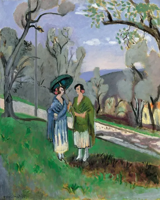 Framed Print : Conversation under the Olive Trees, 1921. Creator: Henri Matisse Framed Print : Conversation under the Olive Trees, 1921. Creator: Henri Matisse