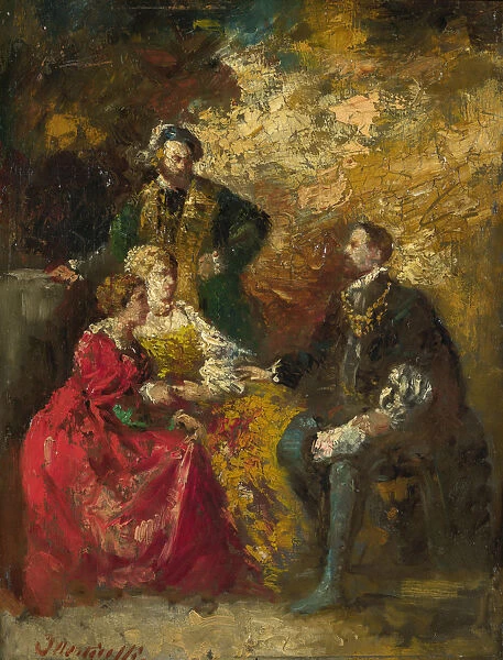 Conversation Piece, c. 1880. Artist: Monticelli, Adolphe-Thomas-Joseph (1824-1886)