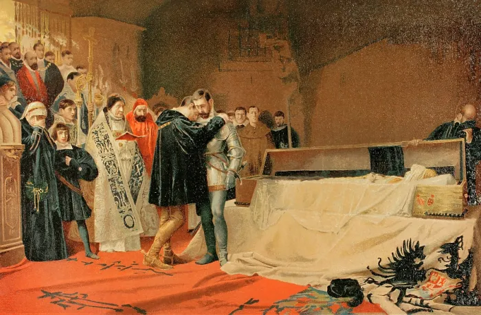 Framed Print : The Conversion of the Duke of Gandia, 16th century, (1890). Creator: Unknown Framed Print : The Conversion of the Duke of Gandia, 16th century, (1890). Creator: Unknown