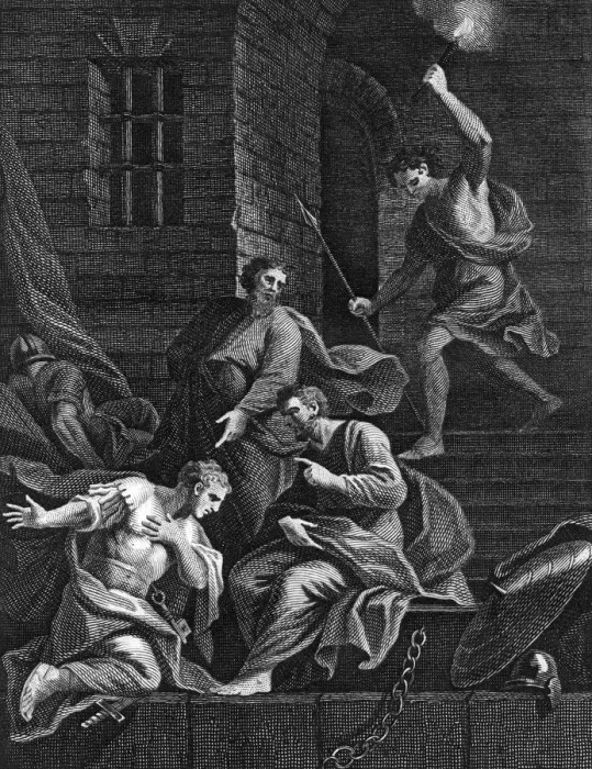 Framed Print : Conversion of the gaoler, 1815 Framed Print : Conversion of the gaoler, 1815