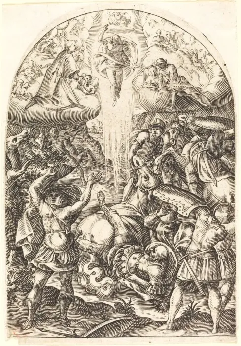 Framed Print : The Conversion of Saint Paul, 1608 / 1611. Creator: Jacques Callot Framed Print : The Conversion of Saint Paul, 1608 / 1611. Creator: Jacques Callot