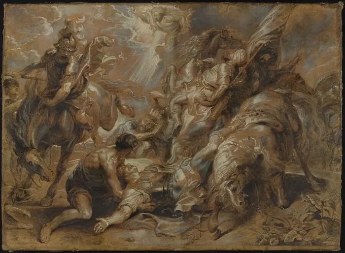 Framed Print : The Conversion of Saint Paul, 1640s. Creator: Abraham Jansz van Diepenbeeck Framed Print : The Conversion of Saint Paul, 1640s. Creator: Abraham Jansz van Diepenbeeck