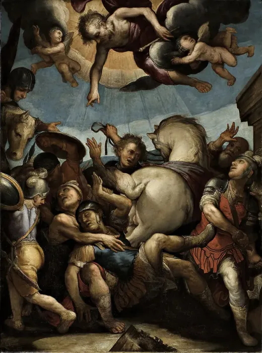 Framed Print : The Conversion of Saint Paul. Creator: Fenzoni; Ferraù (1562-1645) Framed Print : The Conversion of Saint Paul. Creator: Fenzoni; Ferraù (1562-1645)