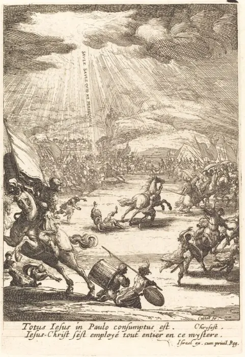 Framed Print : The Conversion of Saint Paul. Creator: Jacques Callot