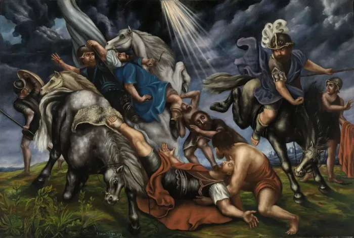 Framed Print : The Conversion of Saul, 1857. Creator: Simeon Griswold Framed Print : The Conversion of Saul, 1857. Creator: Simeon Griswold