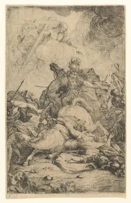 Framed Print : The Conversion of Saul, ca. 1650-1725. Creator: H Bem Framed Print : The Conversion of Saul, ca. 1650-1725. Creator: H Bem