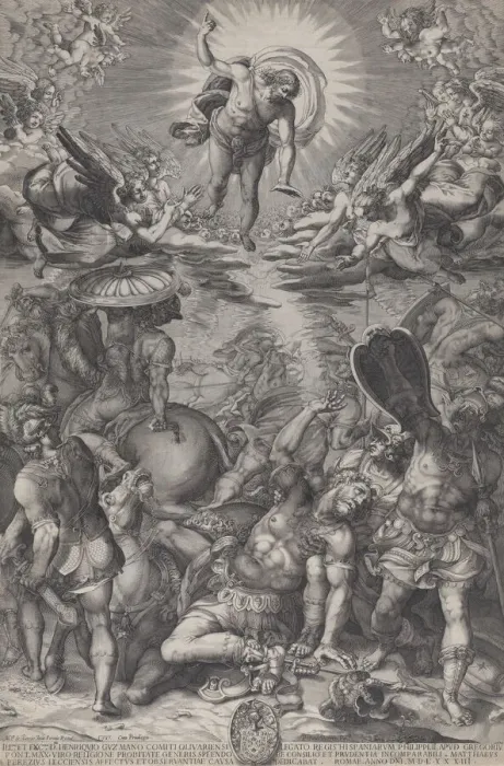 Framed Print : The conversion of Saul, who lies on the ground surrounded by horses Framed Print : The conversion of Saul, who lies on the ground surrounded by horses