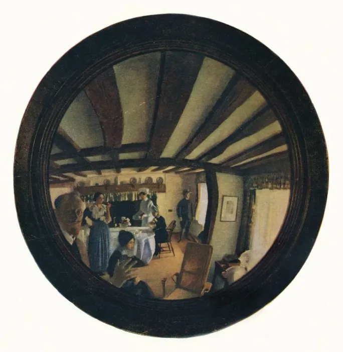 Framed Print : The Convex Mirror, c1916. Artist: George Washington Lambert Framed Print : The Convex Mirror, c1916. Artist: George Washington Lambert