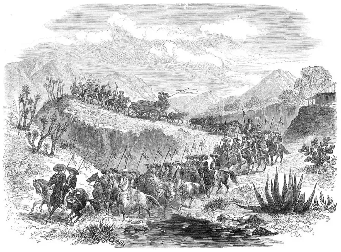 Framed Print : Conveying silver from the mines to Mexico, 1868. Creator: Unknown Framed Print : Conveying silver from the mines to Mexico, 1868. Creator: Unknown