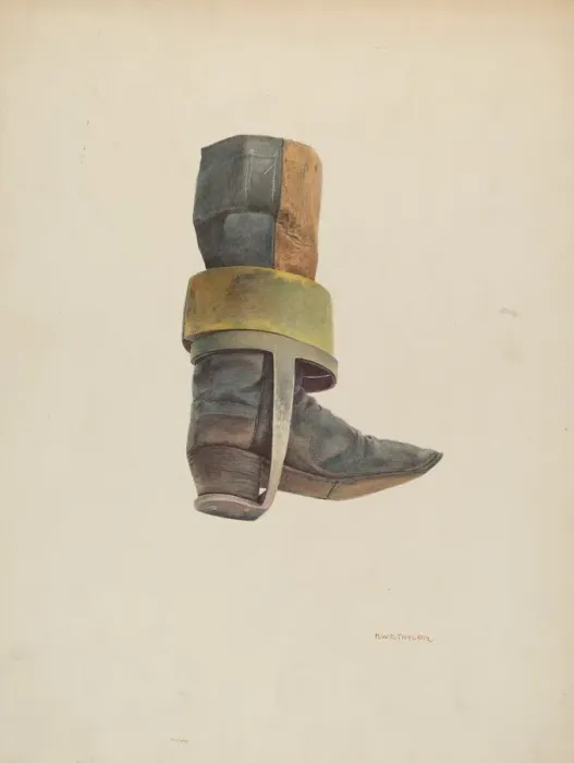 Framed Print : Convict Boot, c. 1940. Creator: Robert W. R. Taylor Framed Print : Convict Boot, c. 1940. Creator: Robert W. R. Taylor