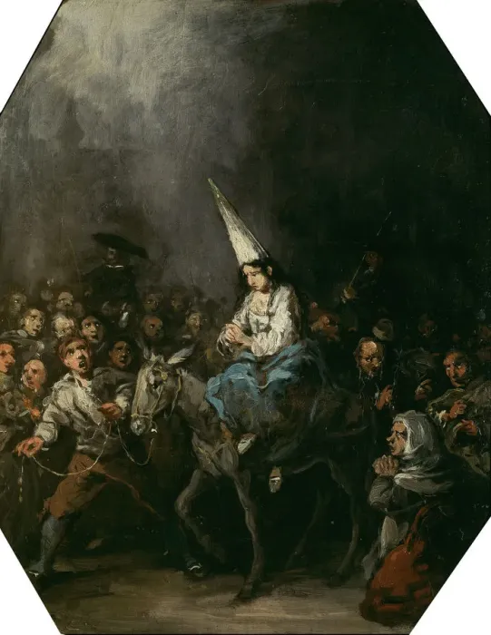 Framed Print : Convicted by the inquisition, ca 1860. Artist: Lucas Velazquez, Eugenio (1817-1870) Framed Print : Convicted by the inquisition, ca 1860. Artist: Lucas Velazquez, Eugenio (1817-1870)