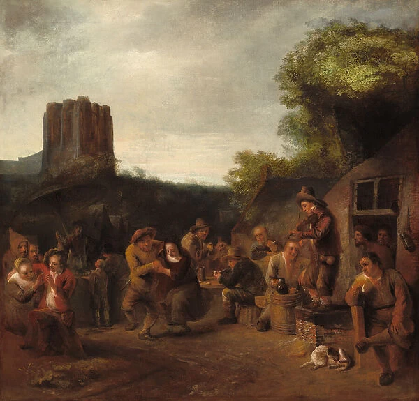Conviviality Near the Inn, early 1650s. Creator: Constantijn van Renesse