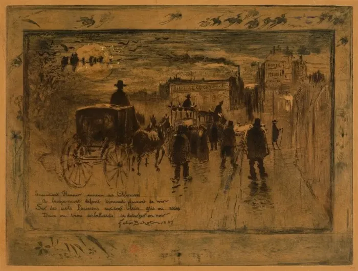Framed Print : Convoi Funebre au Boulevard de Clichy (Funeral Procession on the Boulevard de Clichy Framed Print : Convoi Funebre au Boulevard de Clichy (Funeral Procession on the Boulevard de Clichy