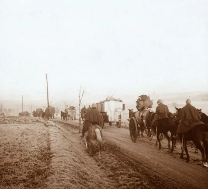 Framed Print : Convoy, Genicourt, northern France, 1916 Framed Print : Convoy, Genicourt, northern France, 1916