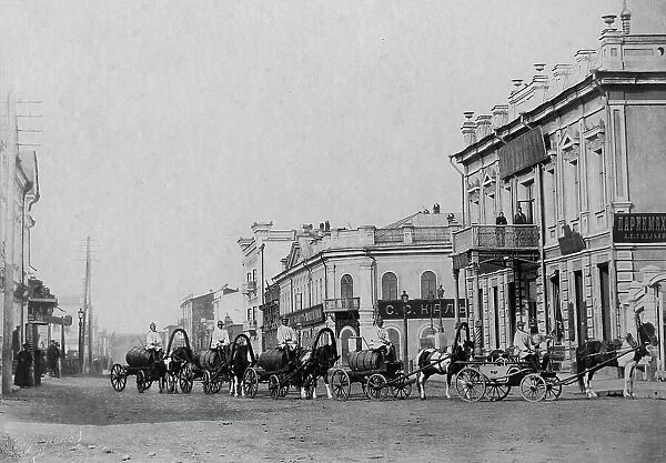 Convoy of the Irkutsk Voluntary Fire Society, 1894. Creator: R Prorokov